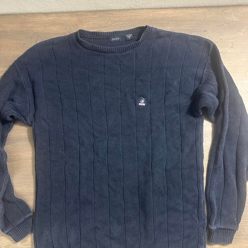 Izod Men's Navy and Black Jumper